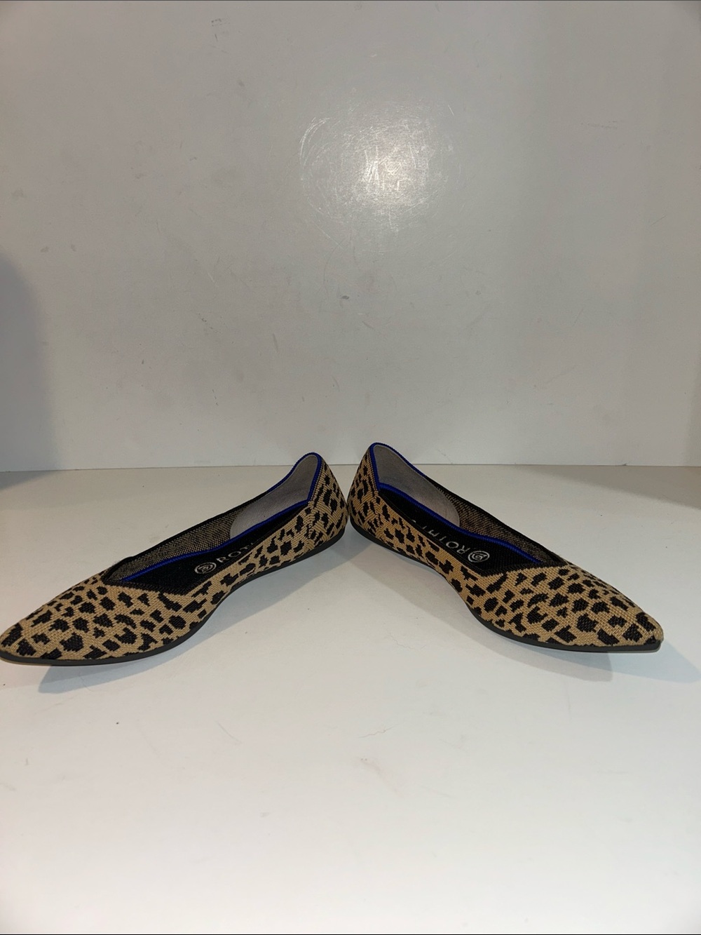 Rothy’s Pointed Tie Leopard Pattern Flats - Picture 3 of 10